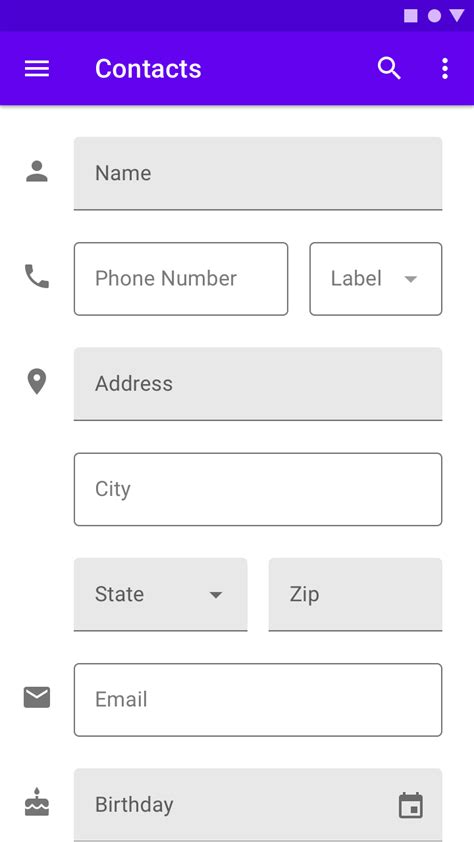 Text fields .